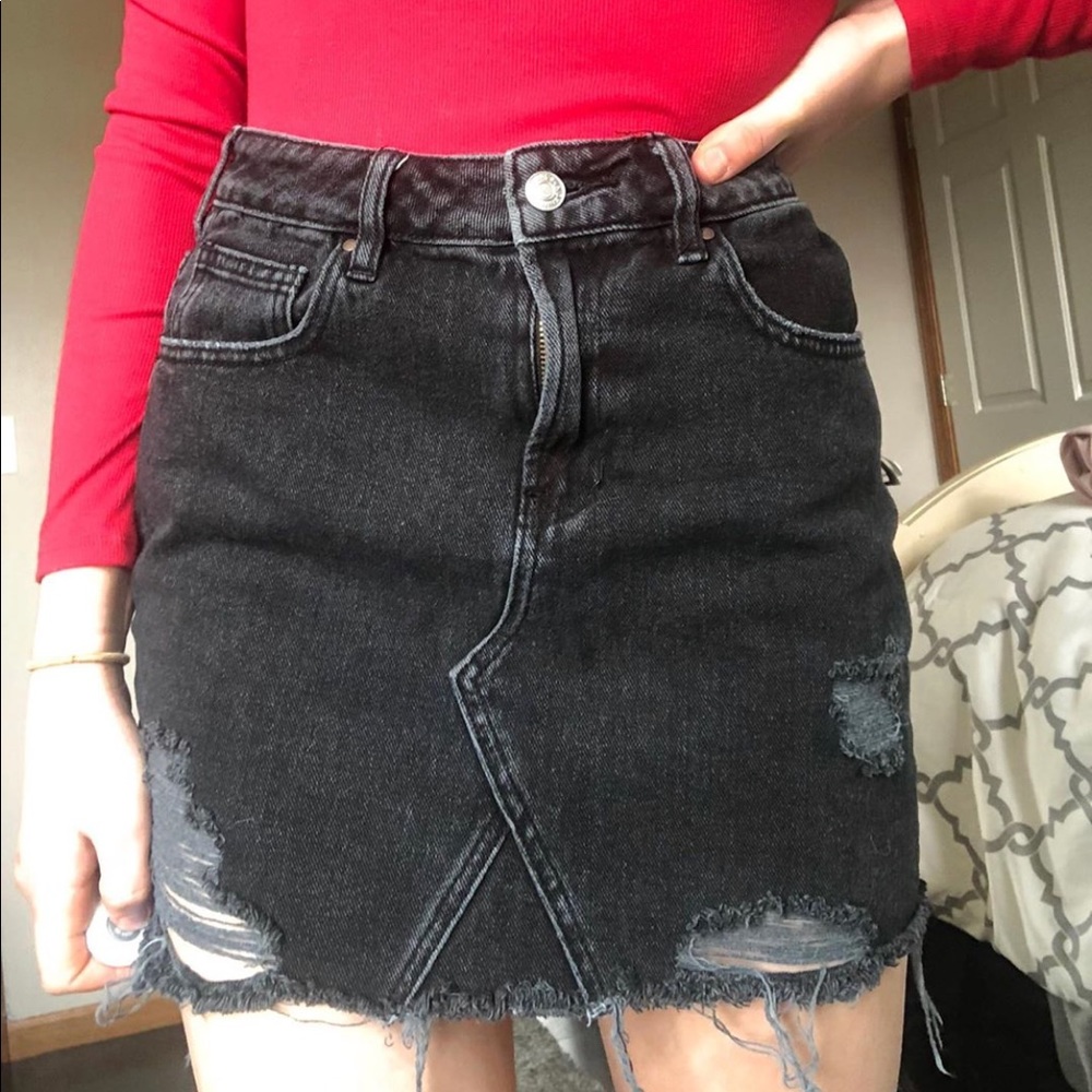 Pacsun black jean skirt